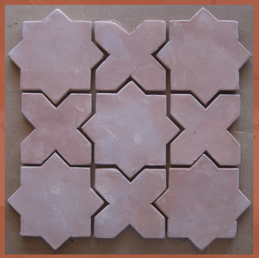 6" Star & Cross Saltillo Tile